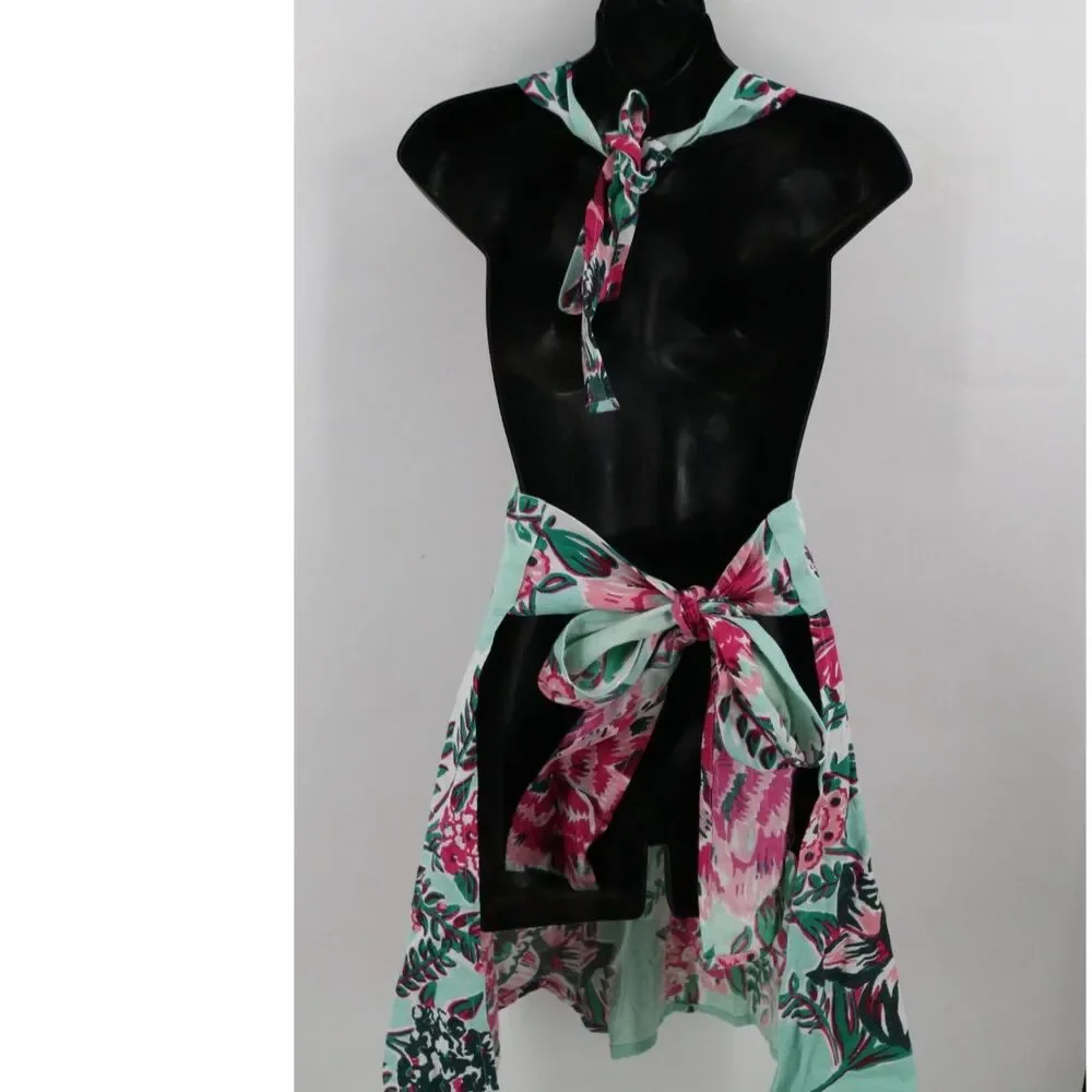 Urban Outfitters/Free People Floral Cotton Apron Pink Green